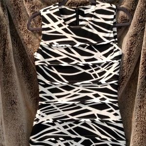 Calvin Klein sleeveless geometric pattern dress